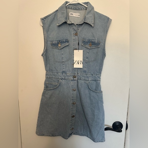 NewZARA jean dress size Medium - Picture 2 of 7